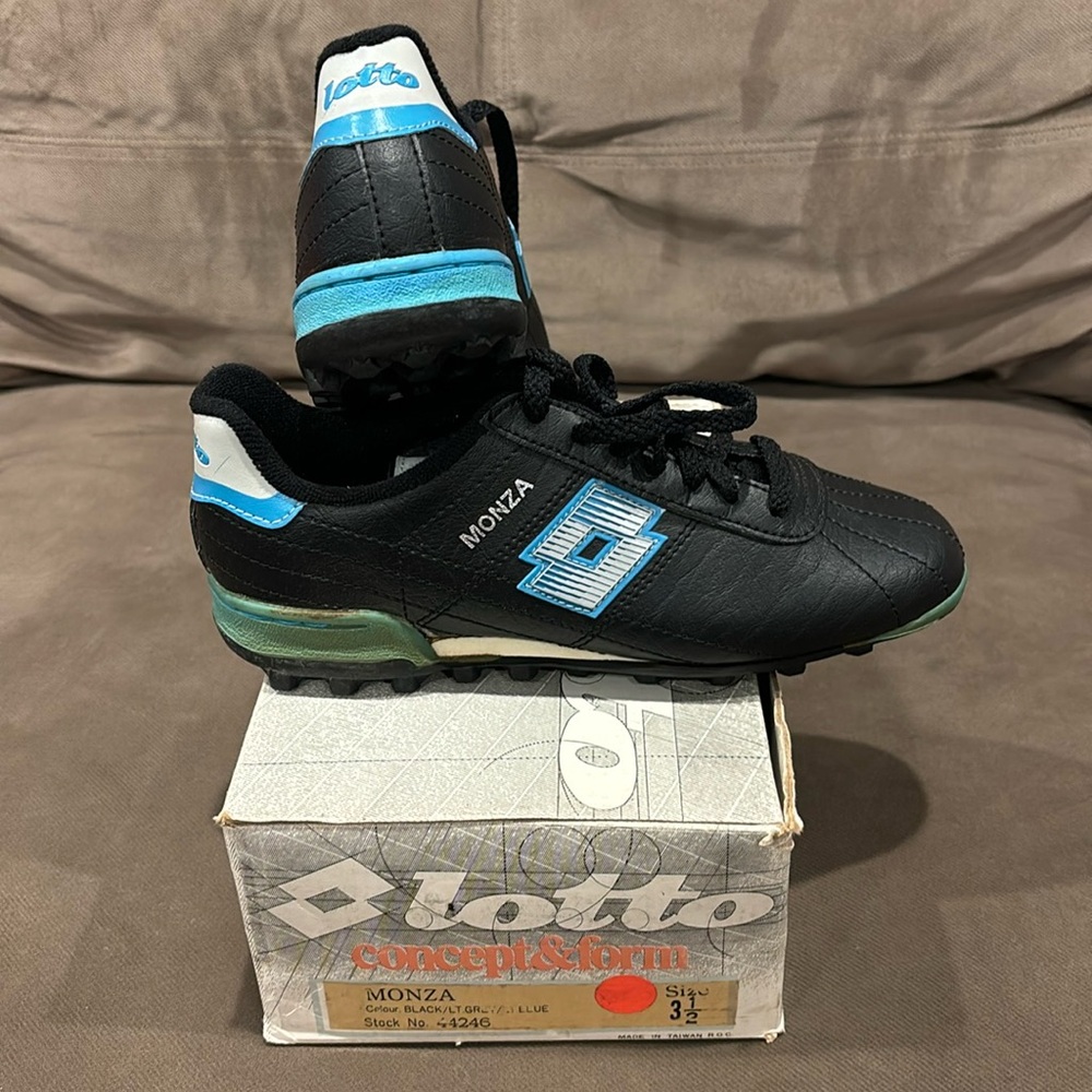 Vintage
Lotto Monza
Black
Size 3 1/2 
Brand New In Box
